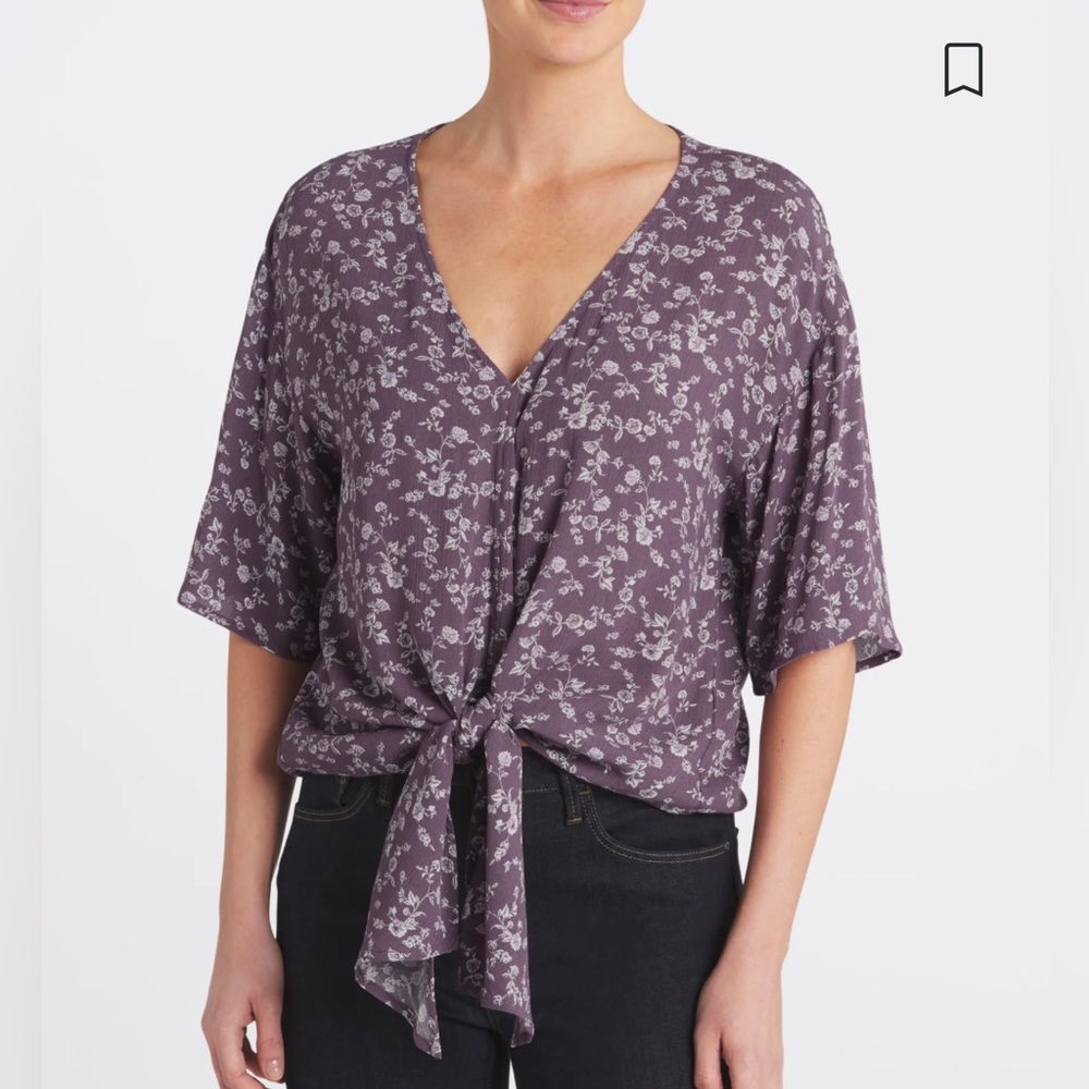 Tie front blouse